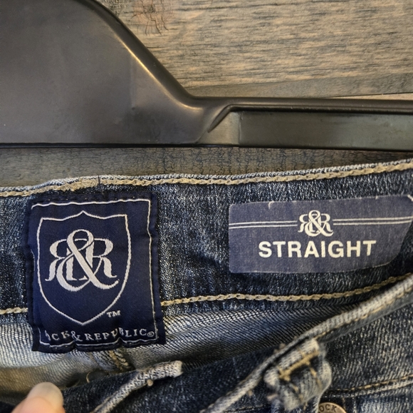 Reworked Rock & Republic Distressed Denium Jean Shorts Cut off Size 34 x 32 - Picture 5 of 8